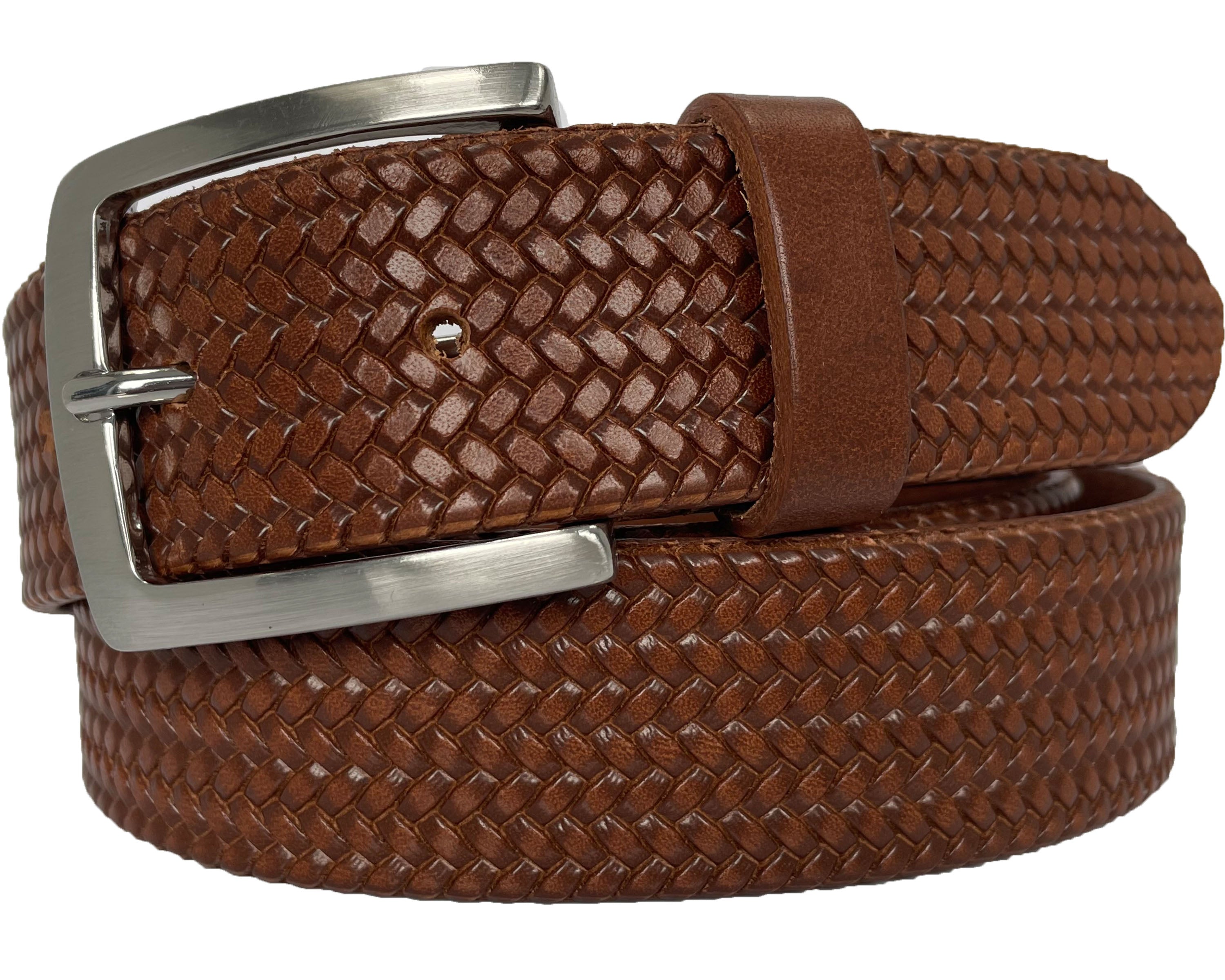 TAN LEATHER WEAVE EMBOSSED 35MM