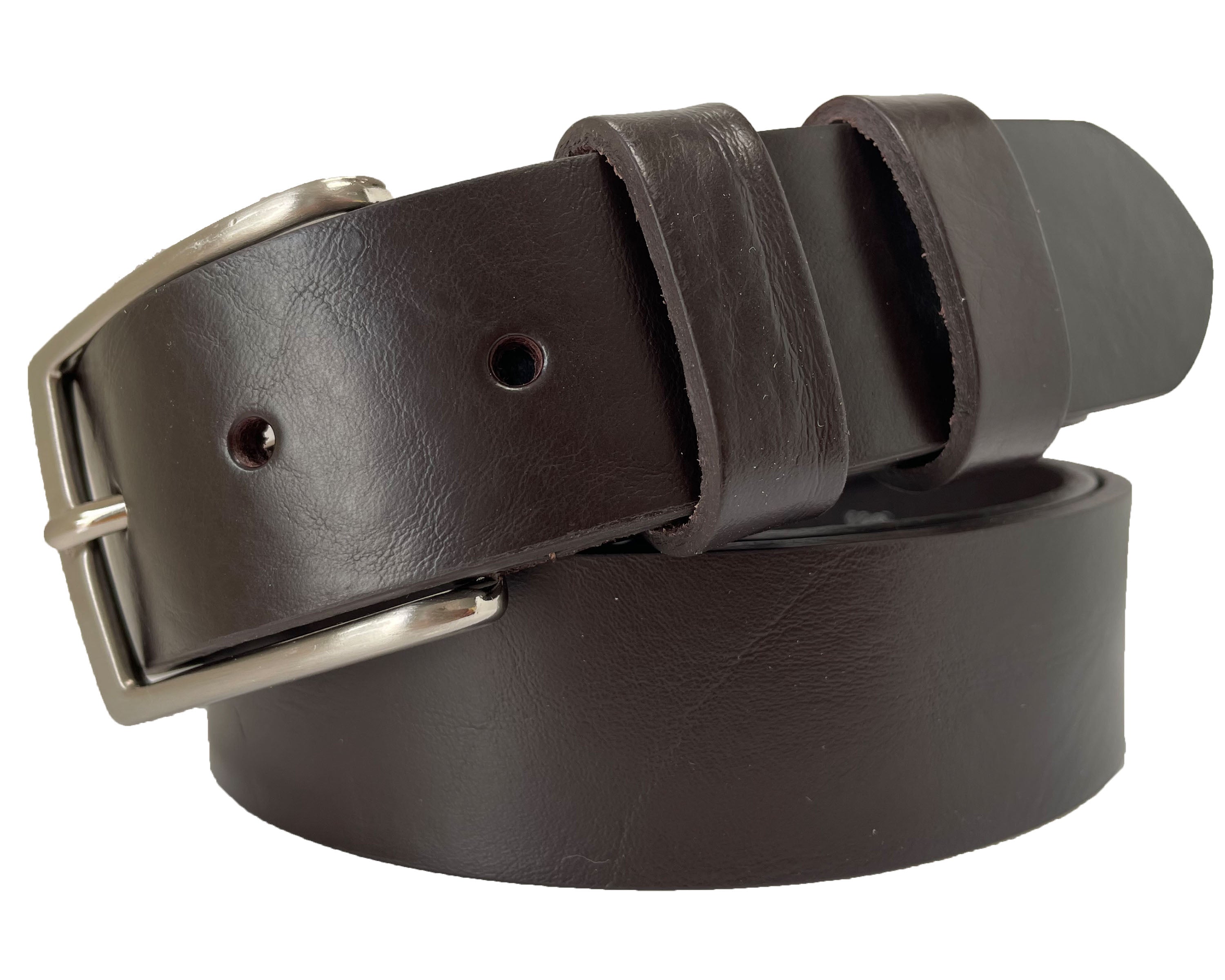 BROWN 35MM CLASSIC HIDE LEATHER BELT