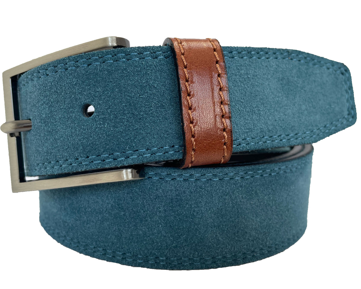 Denim Blue 35mm Italian Suede Belt