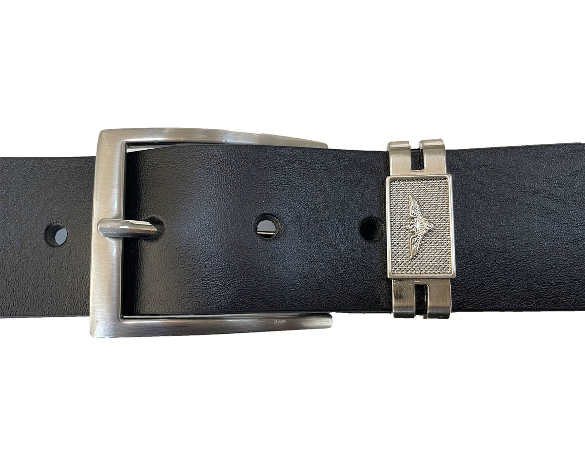 Black 40mm Italian Leather Belt product image