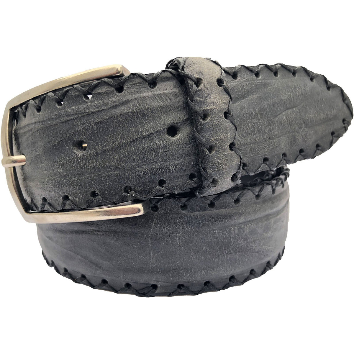 Black 40mm Italian Leather Belt