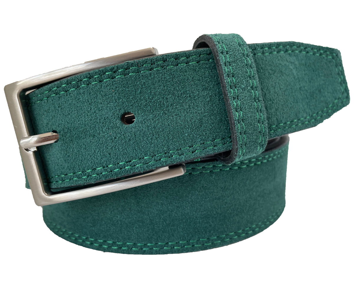 Green 35mm Italian Suede Belt