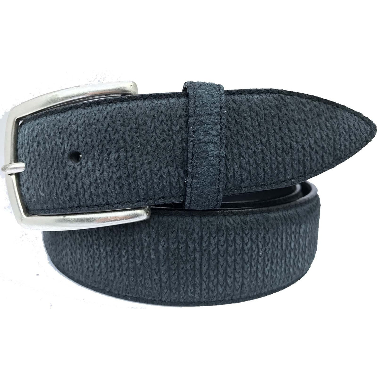Dark Grey 35mm Italian Suede Belt