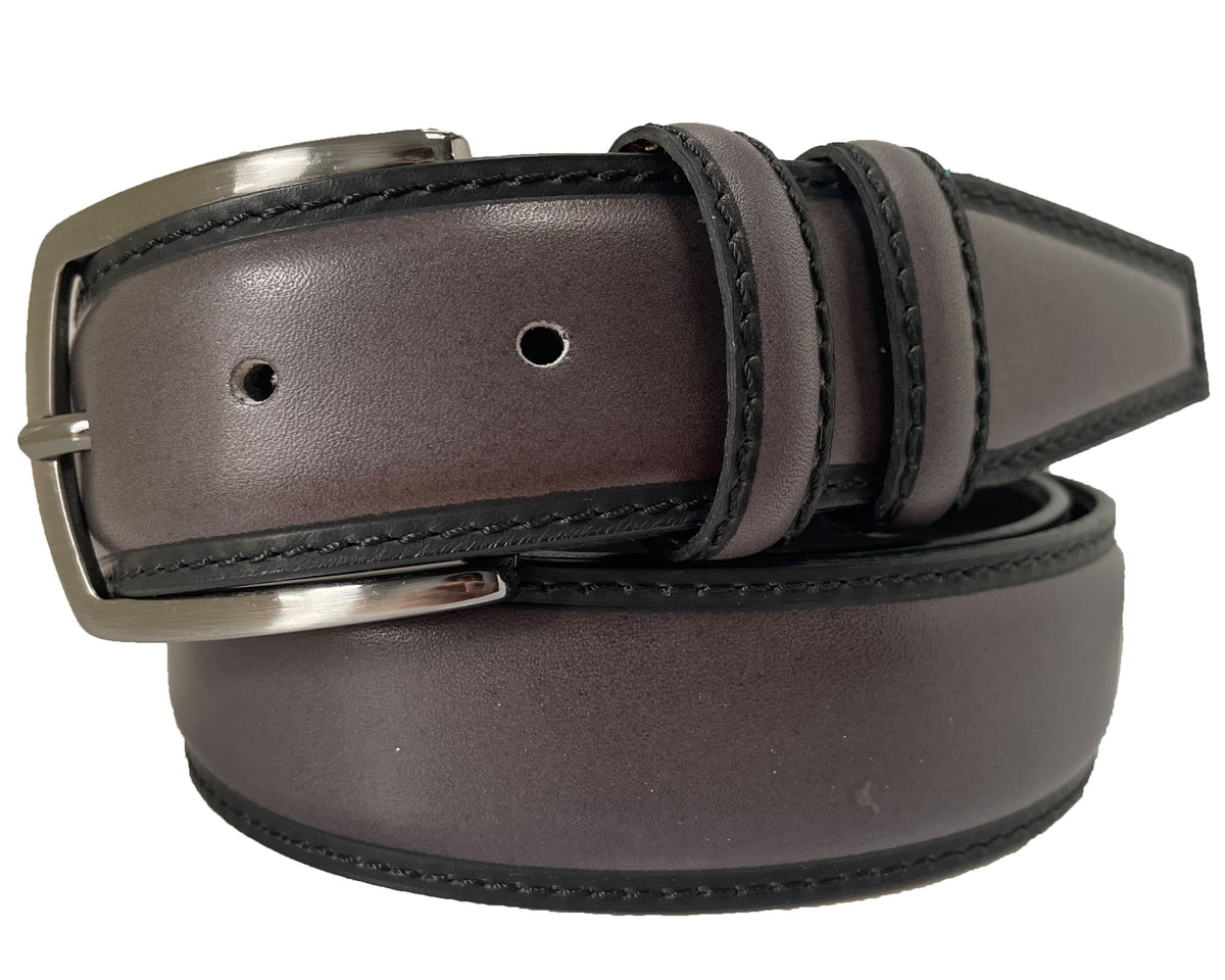 Grey 35mm Italian Calf Leather Belt