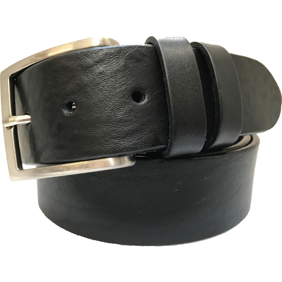 Black 40mm Italian Leather Belt