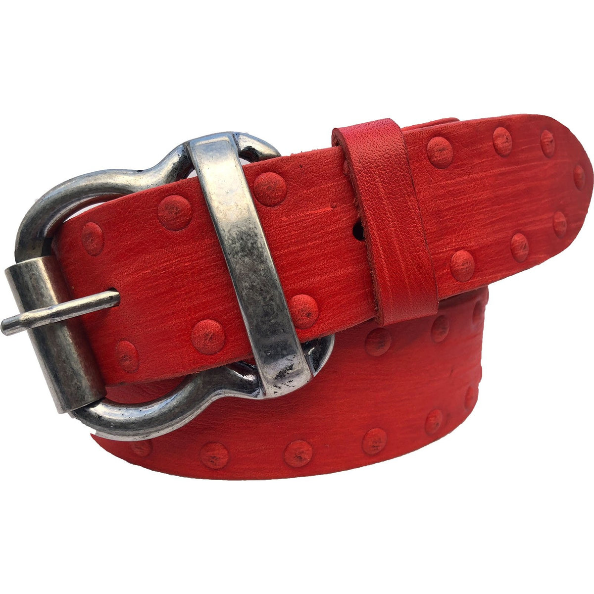 Red Italian Leather Belt