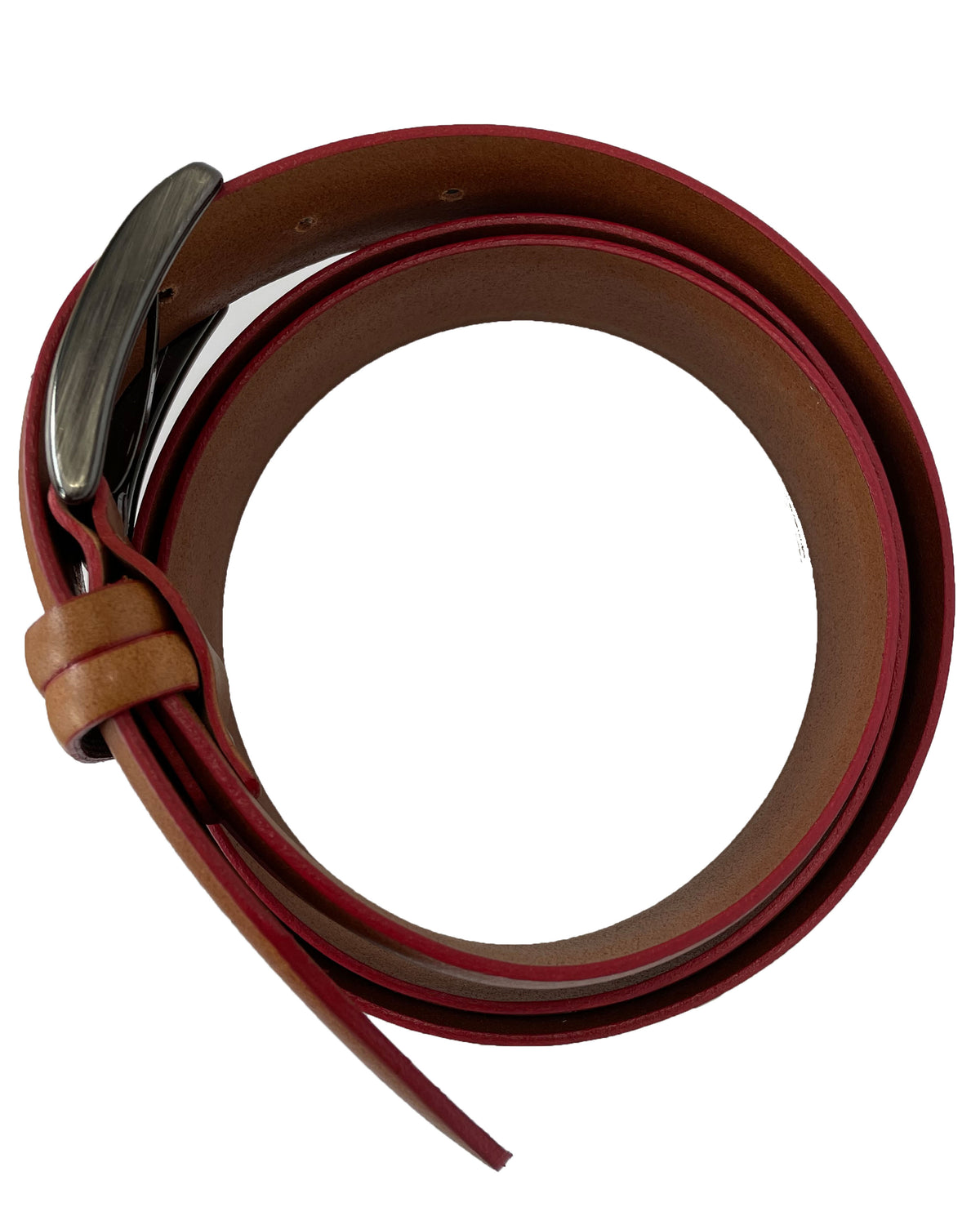 Red 35mm Italian Leather Belt product image