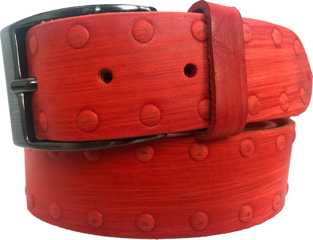 Red Italian Leather Belt